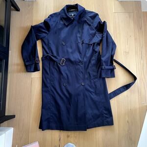 London Fog Navy Blue All Weather Belted Coat - XL